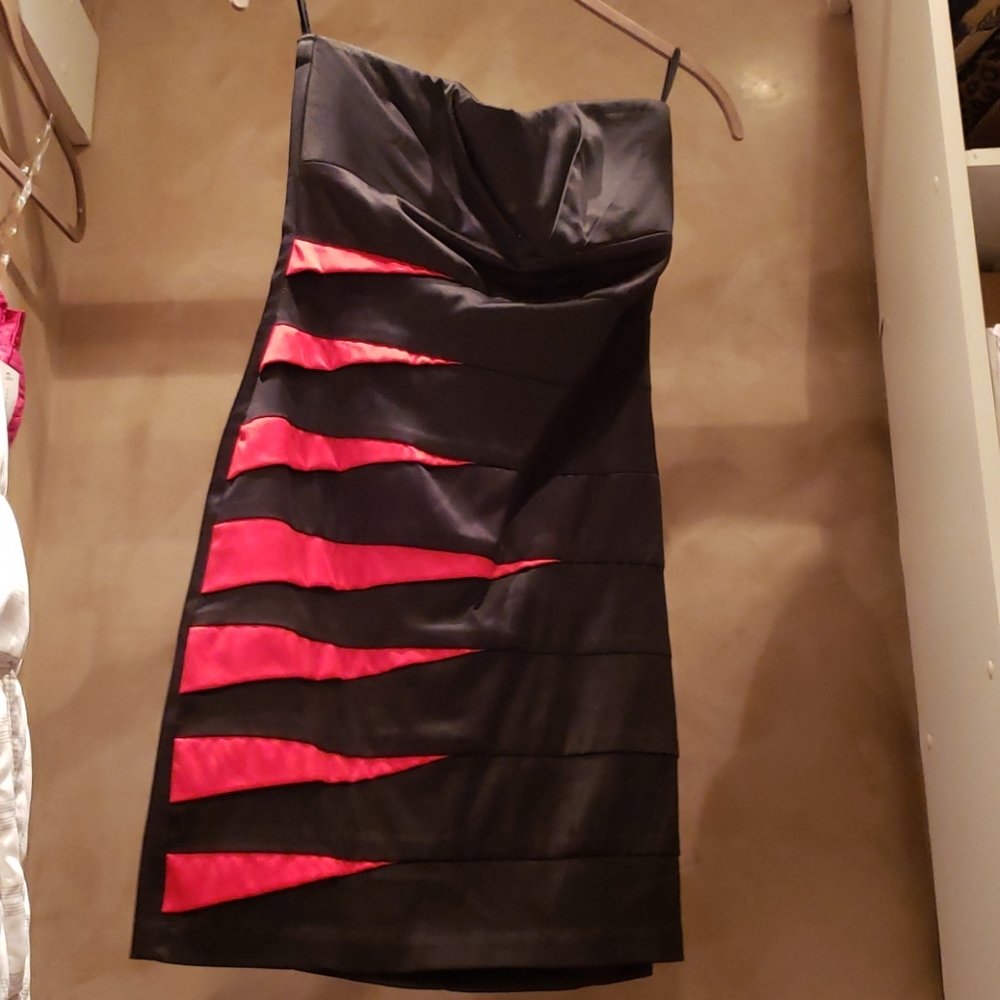 Sexy satin mini dress